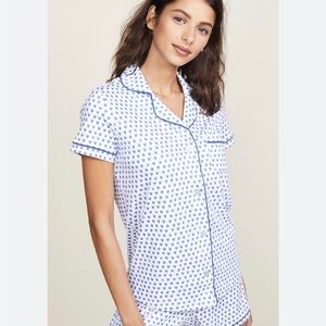 roller rabbit blue hearts polo sleep shirt large